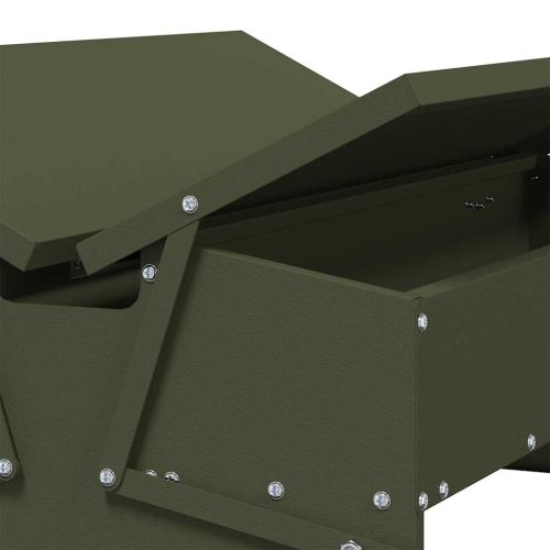 Кокошка Т ределна хранилка Маслинено зелено 75 x 53 x 20,5 см