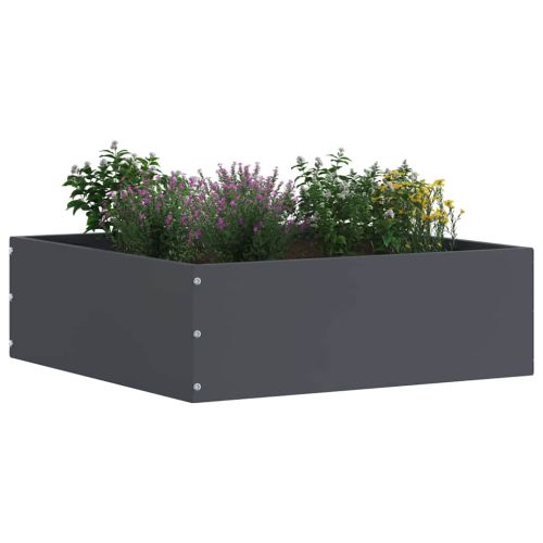 Ограда за трева 6 pcs Антрацит 40 x 40 x 13 cm Стомана