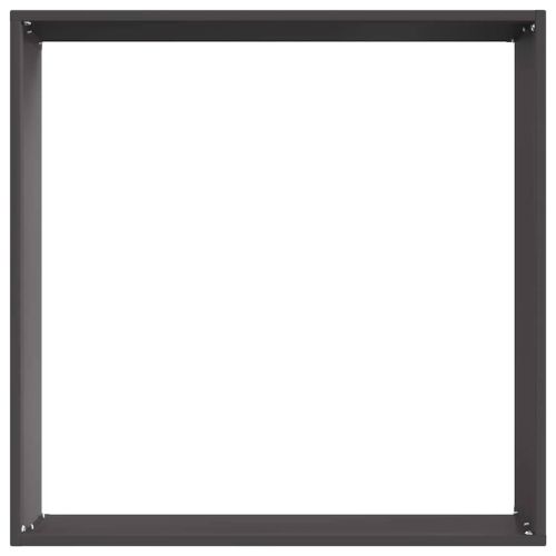 Ограда за трева 6 pcs Черно 50 x 50 x 13 см Стомана