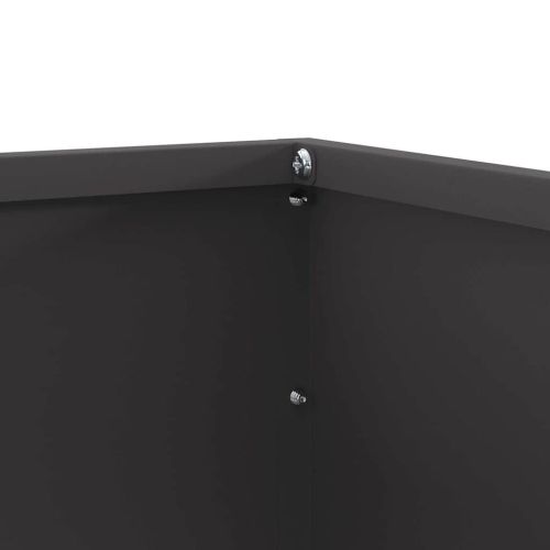 Ограда за трева 6 pcs Черно 50 x 50 x 13 см Стомана
