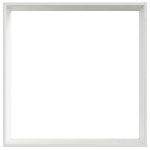 Ограда за трева 6 pcs Бяло 50 x 50 x 13 см Стомана