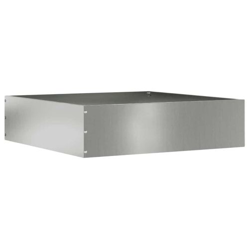 Ограда за трева 6 pcs Сребрист 50 x 50 x 13 см