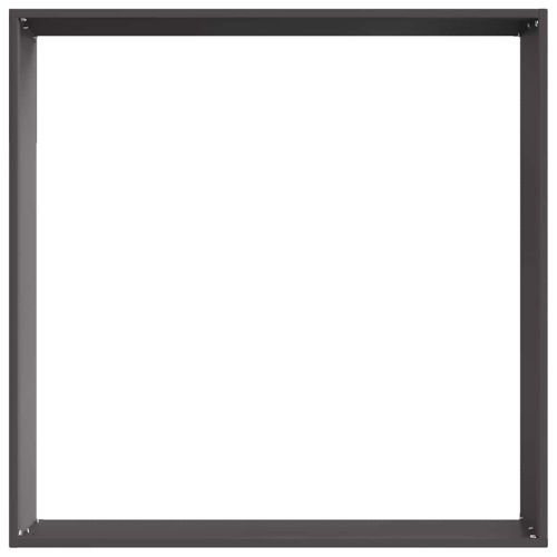 Ограда за трева 6 pcs Черно 60 x 60 x 13 см Стомана