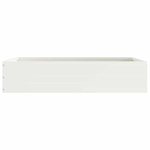 Ограда за трева 6 pcs Бяло 60 x 60 x 13 см Стомана