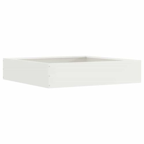 Ограда за трева 6 pcs Бяло 60 x 60 x 13 см Стомана