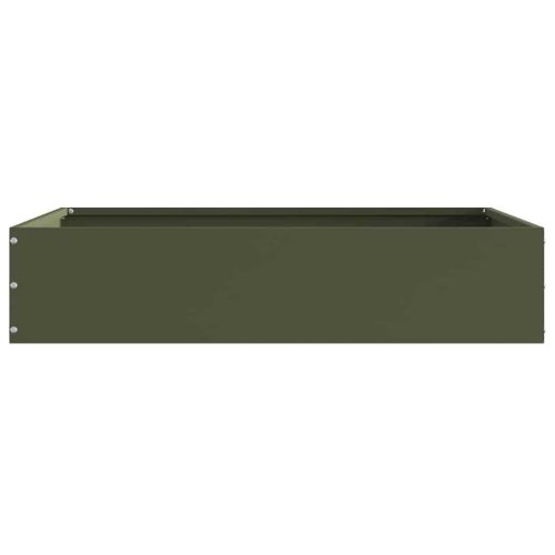 Ограда за трева 6 pcs Маслинено зелено 60 x 60 x 13 см Стомана