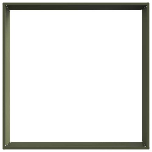 Ограда за трева 6 pcs Маслинено зелено 60 x 60 x 13 см Стомана