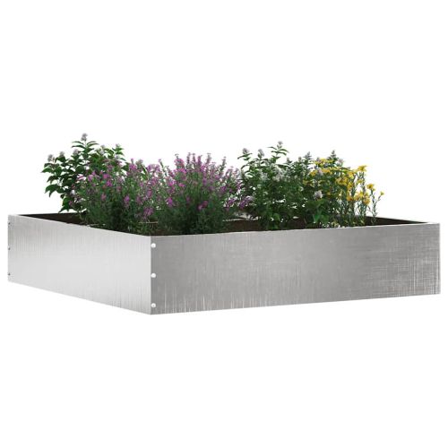Ограда за трева 6 pcs Сребрист 60 x 60 x 13 см
