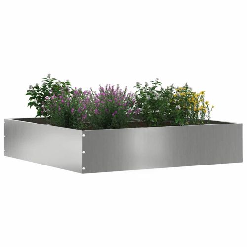 Ограда за трева 6 pcs Сребрист 60 x 60 x 13 см