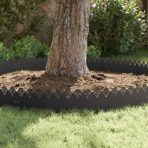 Ограничители за тревни площи 30 pcs Черно 103 x 0,05 x 22 см