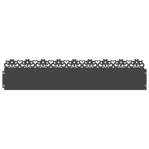Ограничители за тревни площи 10 pcs Черно 103 x 0,05 x 22 см