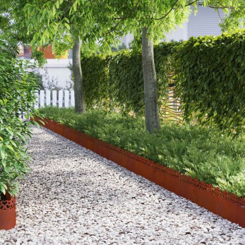 Ограничители за тревни площи 20 pcs Ръждясало