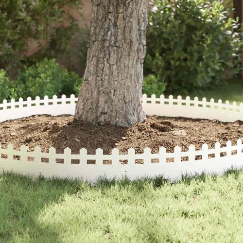 Ограничители за тревни площи 20 pcs Бяло 103 x 0,05 x 22 см