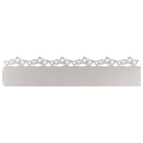 Ограничители за тревни площи 10 pcs Сребрист 103 x 0,05 x 22 см