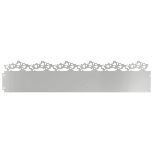 Ограничители за тревни площи 10 pcs Сребрист 103 x 0,05 x 22 см