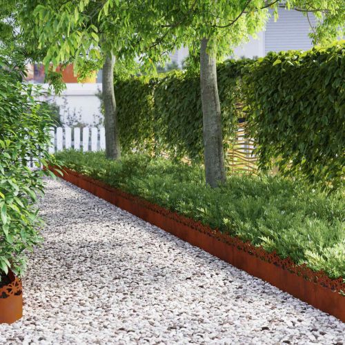 Ограничители за тревни площи 20 pcs Ръждясало