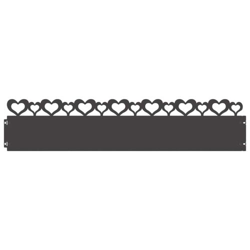 Ограничители за тревни площи 10 pcs Черно 103 x 0,05 x 22 см