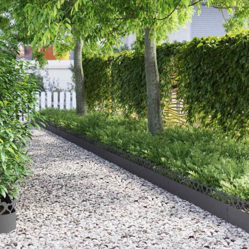 Ограничители за тревни площи 20 pcs Черно 103 x 0,05 x 22 см
