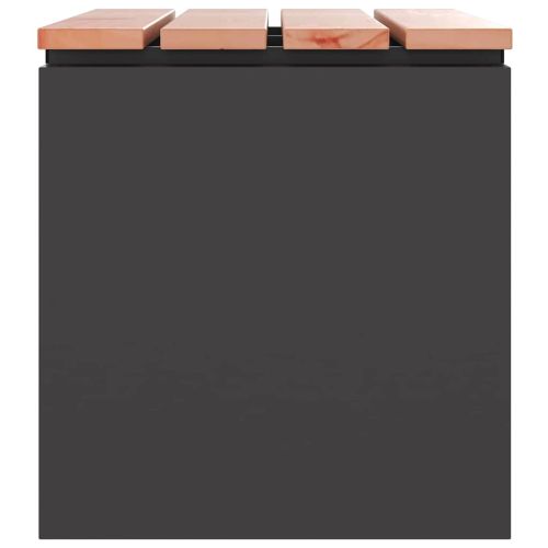 Градинска пейка Черно 60 x 40 x 43 см
