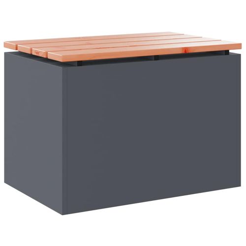 Градинска пейка 1-Брой места 60 x 40 x 43 см Стомана Антрацит