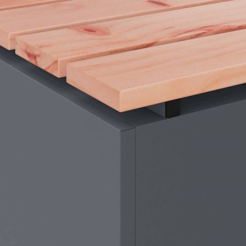 Градинска пейка 1-Брой места 60 x 40 x 43 см Стомана Антрацит