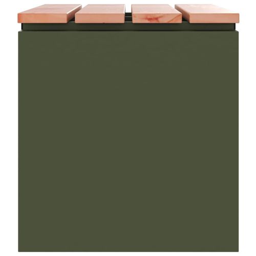 Градинска пейка Маслиненозелен 60 x 40 x 43 см Стомана