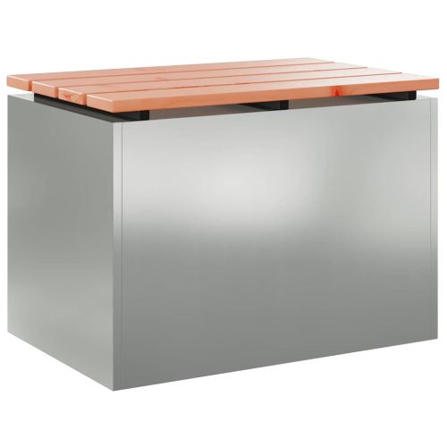 Градинска пейка Сребрист 60 x 40 x 43 см Поцинкована стомана