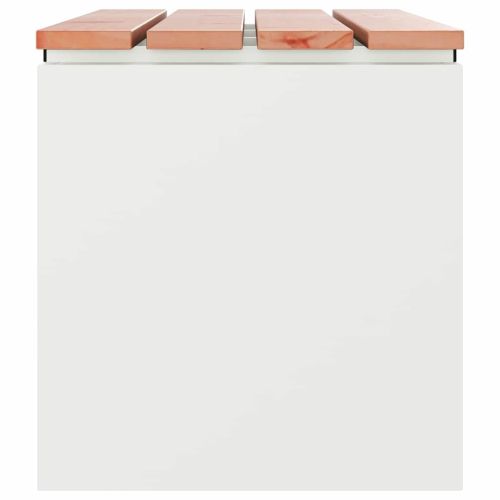 Градинска пейка Бяло 80 x 40 x 43 см Стомана