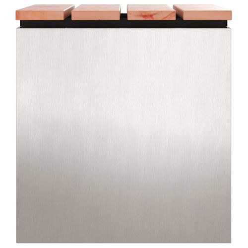 Градинска пейка Сребрист 40 x 40 x 43 cm Неръждаема стомана