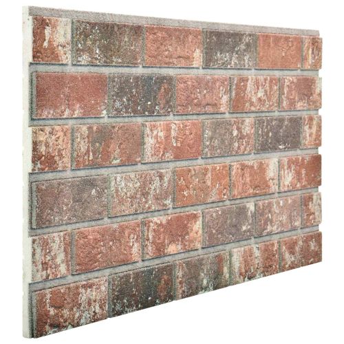 Стенни панели 10 pcs Тъмен кафяв и сив 100 x 50 cm EPS пяна