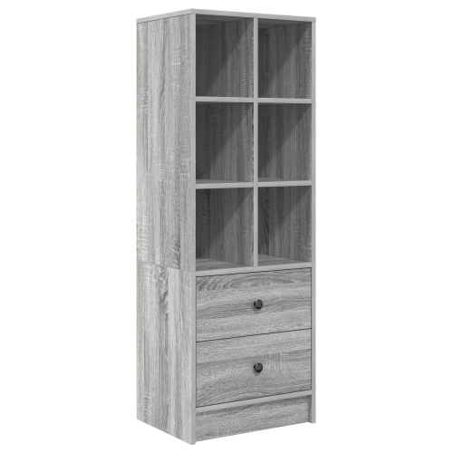 Бюро с чекмедже с рафт със съхранение 2 pcs Сив Сонома