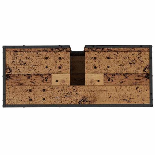 Комплект мебели за баня 4 pcs Старо дърво Инженерно дърво