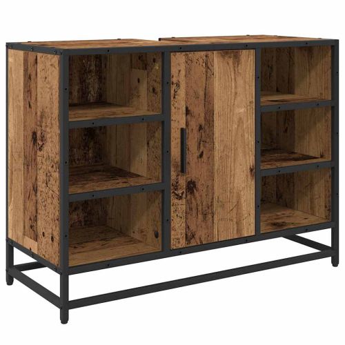 Комплект мебели за баня 3 pcs Старо дърво Инженерно дърво