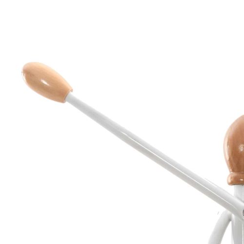 Закачалка за връхни дрехи бяла 176 см прахово боядисано желязо