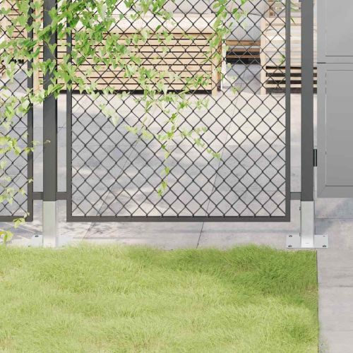 Основи за стълбове квадрат 12 бр 46x46 мм поцинкована стомана