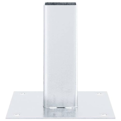 Основи за стълбове квадрат 12 бр 46x46 мм поцинкована стомана