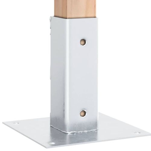 Основи за стълбове квадрат 4 бр 51x51 мм поцинкована стомана