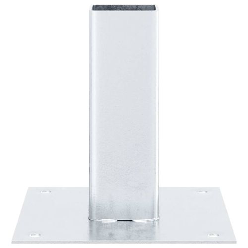 Основи за стълбове квадрат 12 бр 51x51 мм поцинкована стомана