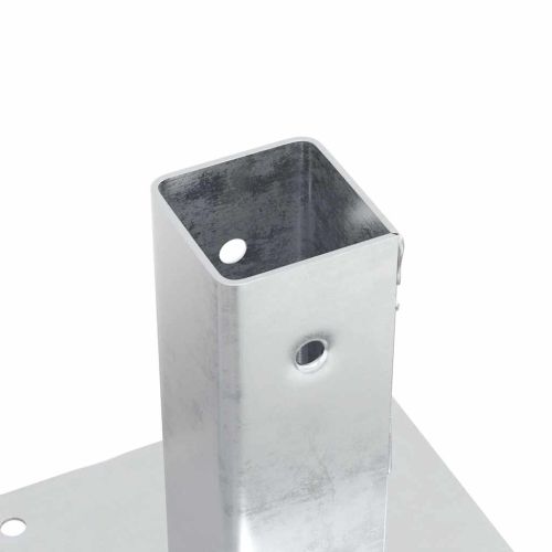 Основи за стълбове квадрат 12 бр 51x51 мм поцинкована стомана