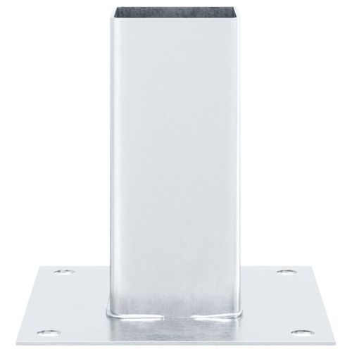 Основи за стълбове квадрат 4 бр 61x61 мм поцинкована стомана