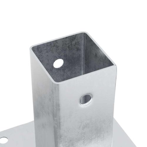 Основи за стълбове квадрат 4 бр 61x61 мм поцинкована стомана