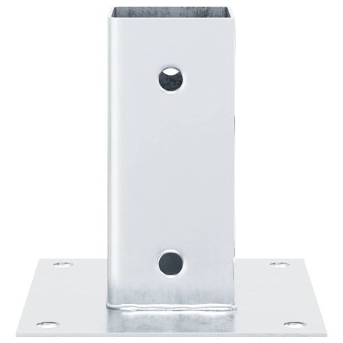 Основи за стълбове квадрат 12 бр 61x61 мм поцинкована стомана