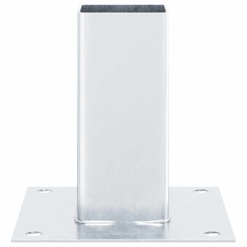 Основи за стълбове квадрат 12 бр 61x61 мм поцинкована стомана