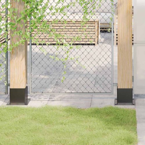 Основи за стълбове квадрат 4 бр прахово боядисана стомана