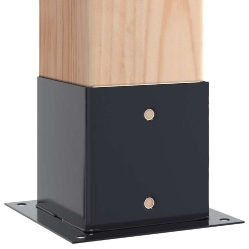 Основи за стълбове квадрат 4 бр прахово боядисана стомана