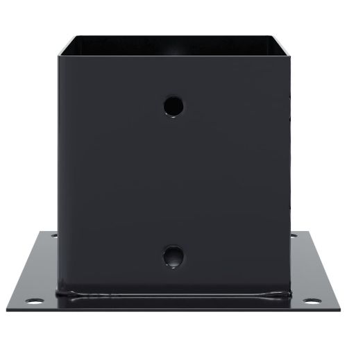 Основи за стълбове квадрат 4 бр прахово боядисана стомана