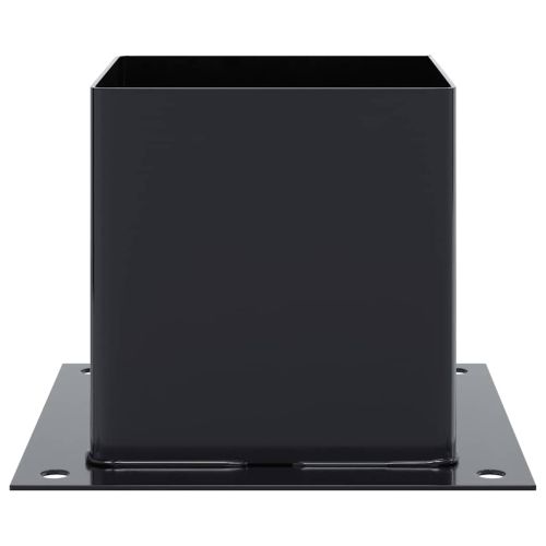 Основи за стълбове квадрат 4 бр прахово боядисана стомана