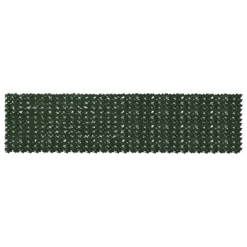 Завеса за балкон с листа Тъмнозелено 400 x 100 cm