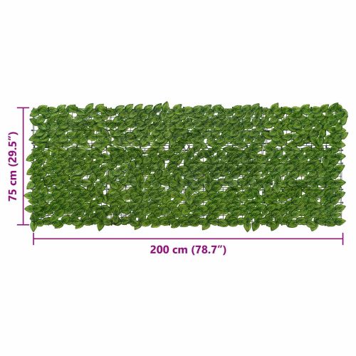 Завеса за балкон с листа Зелен и жълт 200 x 75 cm