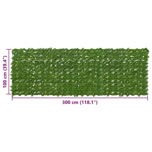 Завеса за балкон с листа Зелен и жълт 300 x 100 cm